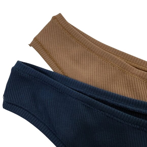 SKIMS Soft Lounge Dipped Thong Team USA Lot of 2 Navy Sienna Large - Picture 6 of 11